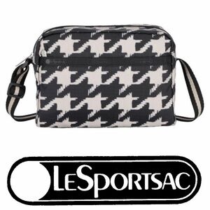 NEW LeSportsac Daniella Crossbody houndstooth black/beige